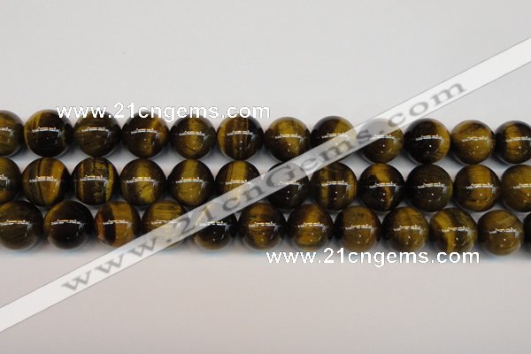 CTE1215 15.5 inches 16mm round AB grade yellow tiger eye beads