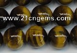 CTE1219 15.5 inches 8mm round AB+ grade yellow tiger eye beads