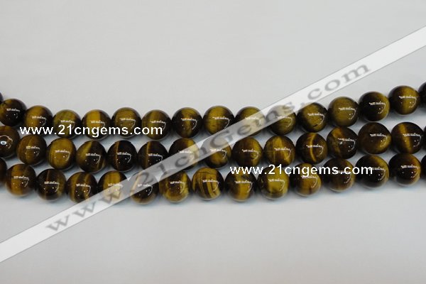 CTE1219 15.5 inches 8mm round AB+ grade yellow tiger eye beads