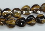 CTE122 15.5 inches 12*12mm heart yellow tiger eye beads wholesale