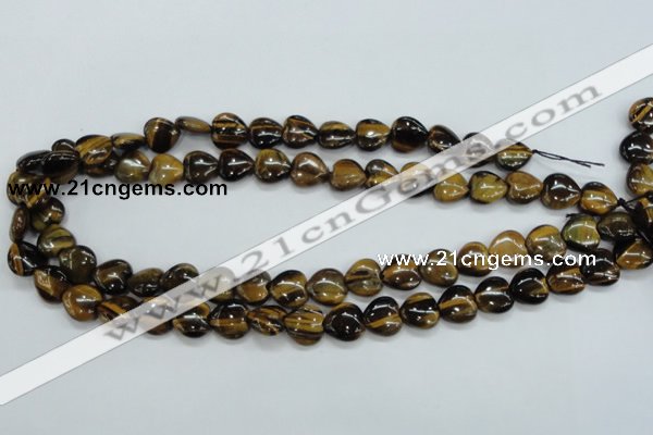 CTE122 15.5 inches 12*12mm heart yellow tiger eye beads wholesale