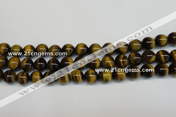 CTE1220 15.5 inches 10mm round AB+ grade yellow tiger eye beads