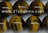 CTE1223 15.5 inches 16mm round AB+ grade yellow tiger eye beads