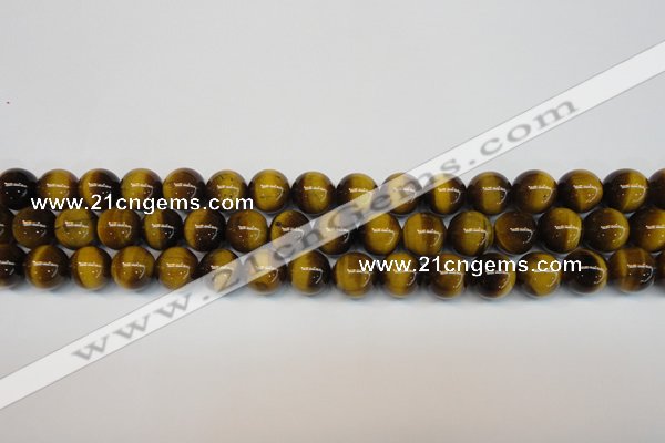 CTE1227 15.5 inches 8mm round A grade yellow tiger eye beads