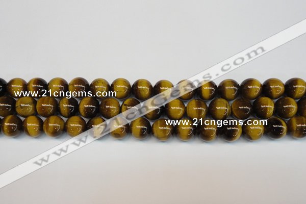 CTE1228 15.5 inches 10mm round A grade yellow tiger eye beads