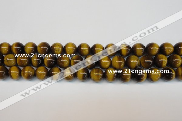 CTE1229 15.5 inches 12mm round A grade yellow tiger eye beads