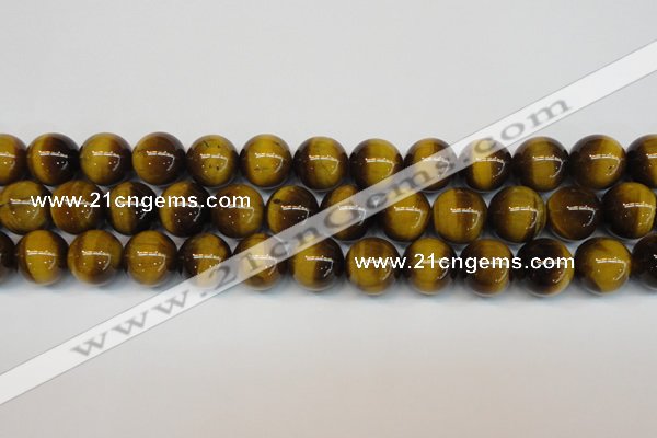 CTE1230 15.5 inches 14mm round A grade yellow tiger eye beads