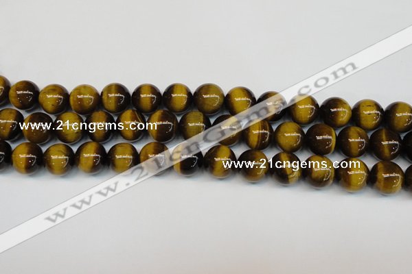 CTE1236 15.5 inches 10mm round A+ grade yellow tiger eye beads