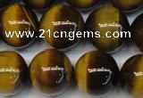 CTE1238 15.5 inches 14mm round A+ grade yellow tiger eye beads