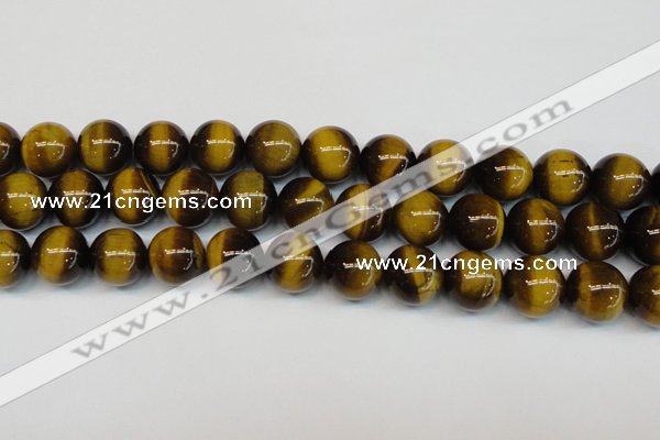 CTE1239 15.5 inches 16mm round A+ grade yellow tiger eye beads