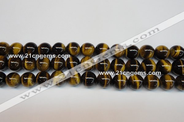 CTE1244 15.5 inches 10mm round AA grade yellow tiger eye beads