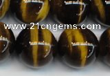 CTE1246 15.5 inches 14mm round AA grade yellow tiger eye beads