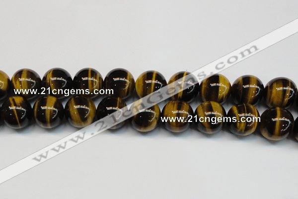 CTE1247 15.5 inches 16mm round AA grade yellow tiger eye beads