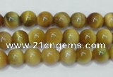 CTE128 15.5 inches 8mm round yellow tiger eye gemstone beads