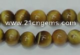 CTE129 15.5 inches 10mm round yellow tiger eye gemstone beads