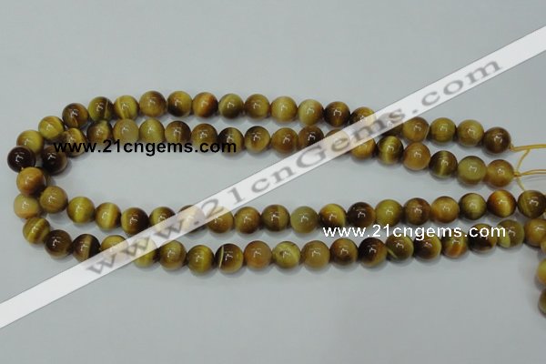 CTE129 15.5 inches 10mm round yellow tiger eye gemstone beads