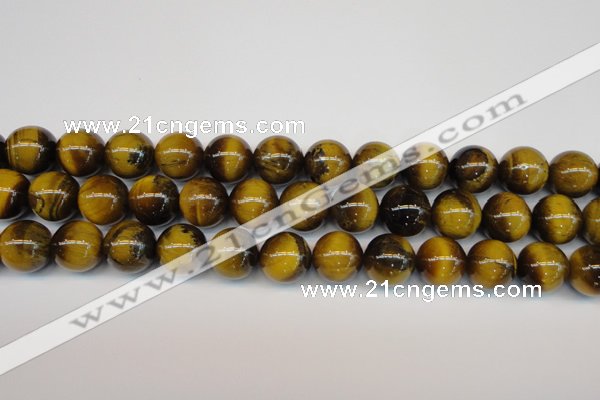 CTE1313 15.5 inches 12mm round B grade yellow tiger eye beads