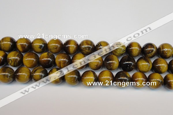 CTE1315 15.5 inches 16mm round B grade yellow tiger eye beads