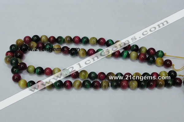 CTE134 15.5 inches 10mm round dyed tiger eye gemstone beads