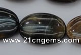 CTE1365 15.5 inches 18*25mm oval yellow & blue tiger eye beads