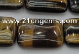 CTE1381 15.5 inches 18*25mm rectangle yellow & blue tiger eye beads