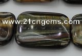 CTE1384 15.5 inches 30*40mm rectangle yellow & blue tiger eye beads