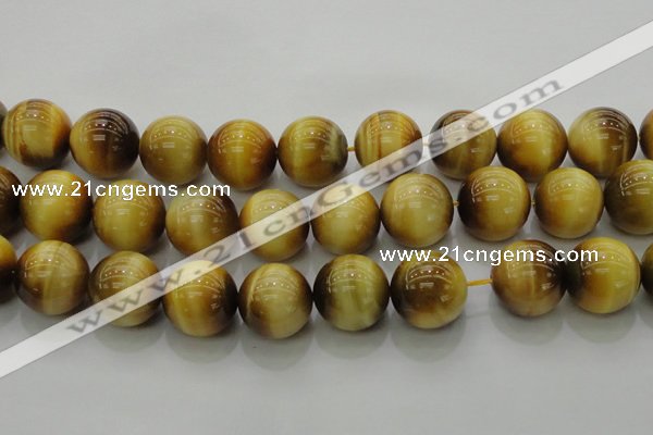 CTE1407 15.5 inches 18mm round golden tiger eye beads wholesale