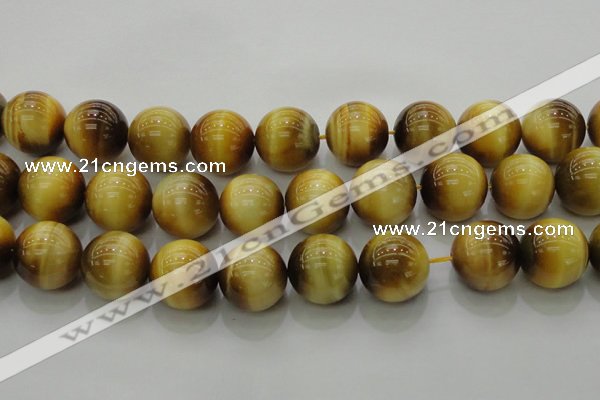 CTE1408 15.5 inches 20mm round golden tiger eye beads wholesale