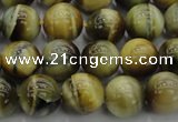 CTE1441 15.5 inches 6mm round golden & blue tiger eye beads