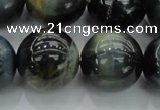 CTE1458 15.5 inches 20mm round golden & blue tiger eye beads