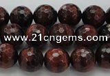 CTE1462 15.5 inches 8mm faceted round red tiger eye beads