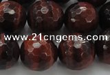 CTE1467 15.5 inches 18mm faceted round red tiger eye beads