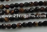 CTE1470 15.5 inches 4mm faceted round mixed tiger eye beads