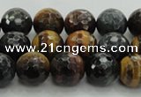 CTE1473 15.5 inches 10mm faceted round mixed tiger eye beads