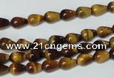 CTE150 15.5 inches 5*8mm teardrop yellow tiger eye gemstone beads