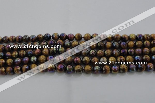 CTE1502 15.5 inches 8mm round AB-color yellow tiger eye beads