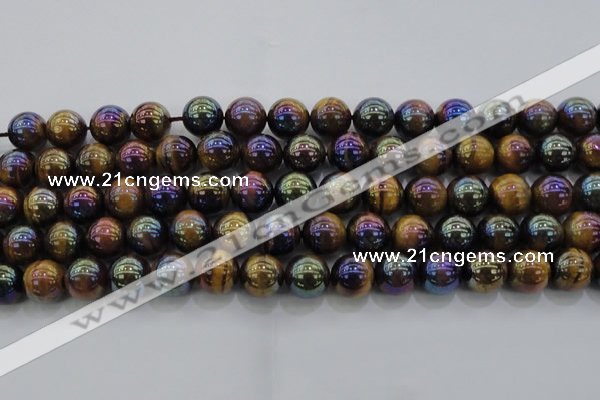 CTE1503 15.5 inches 10mm round AB-color yellow tiger eye beads