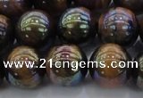 CTE1504 15.5 inches 12mm round AB-color yellow tiger eye beads