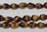 CTE151 15.5 inches 6*9mm teardrop yellow tiger eye gemstone beads