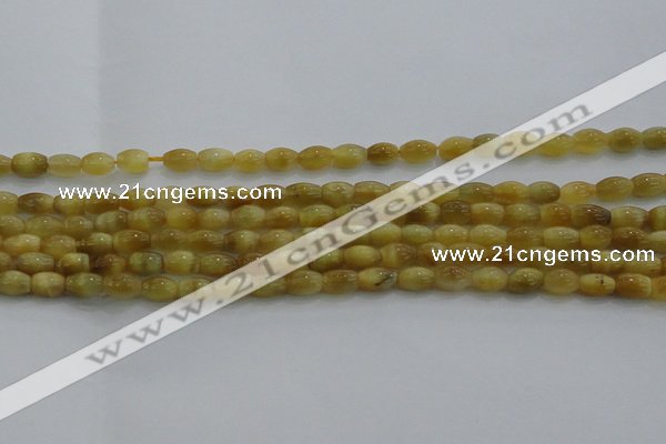 CTE1513 15.5 inches 4*6mm rice golden tiger eye beads wholesale