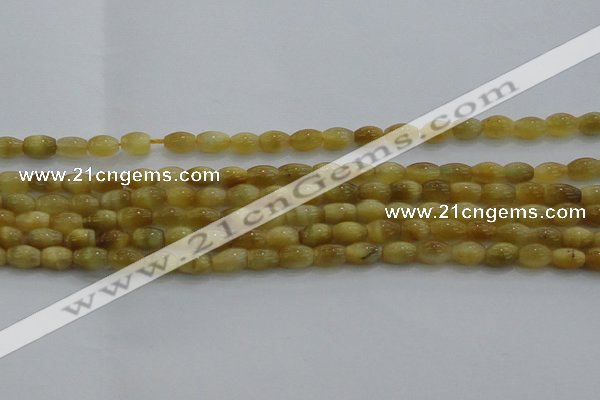 CTE1514 15.5 inches 5*8mm rice golden tiger eye beads wholesale