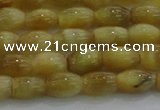 CTE1515 15.5 inches 6*10mm rice golden tiger eye beads wholesale