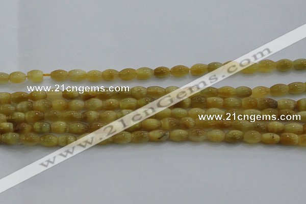 CTE1515 15.5 inches 6*10mm rice golden tiger eye beads wholesale