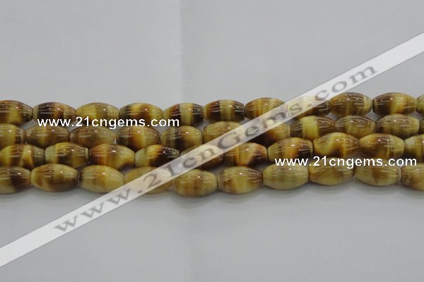 CTE1517 15.5 inches 10*14mm rice golden tiger eye beads wholesale