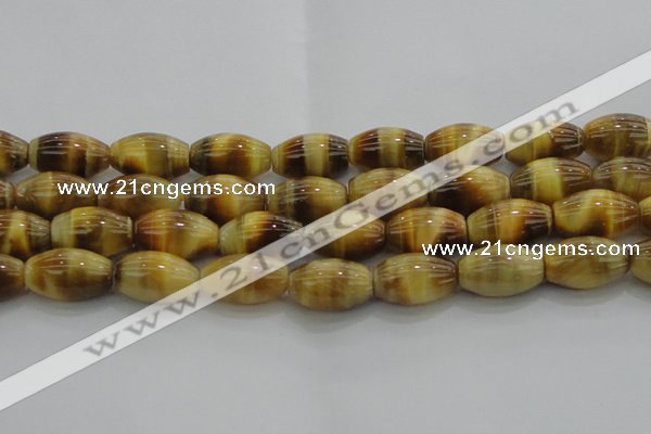 CTE1518 15.5 inches 12*16mm rice golden tiger eye beads wholesale