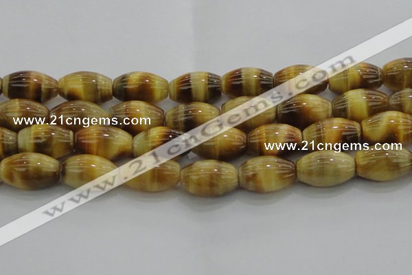 CTE1519 15.5 inches 13*18mm rice golden tiger eye beads wholesale