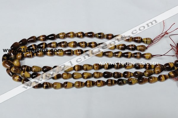 CTE152 15.5 inches 8*12mm teardrop yellow tiger eye gemstone beads