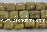 CTE1525 15.5 inches 8*8mm square golden tiger eye beads wholesale