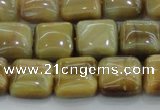 CTE1527 15.5 inches 12*12mm square golden tiger eye beads wholesale