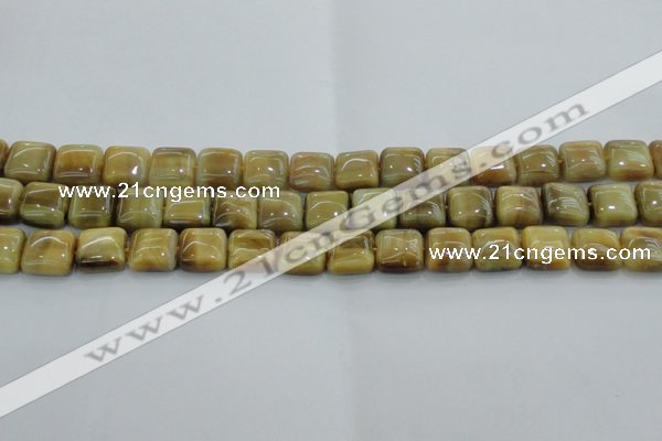 CTE1527 15.5 inches 12*12mm square golden tiger eye beads wholesale